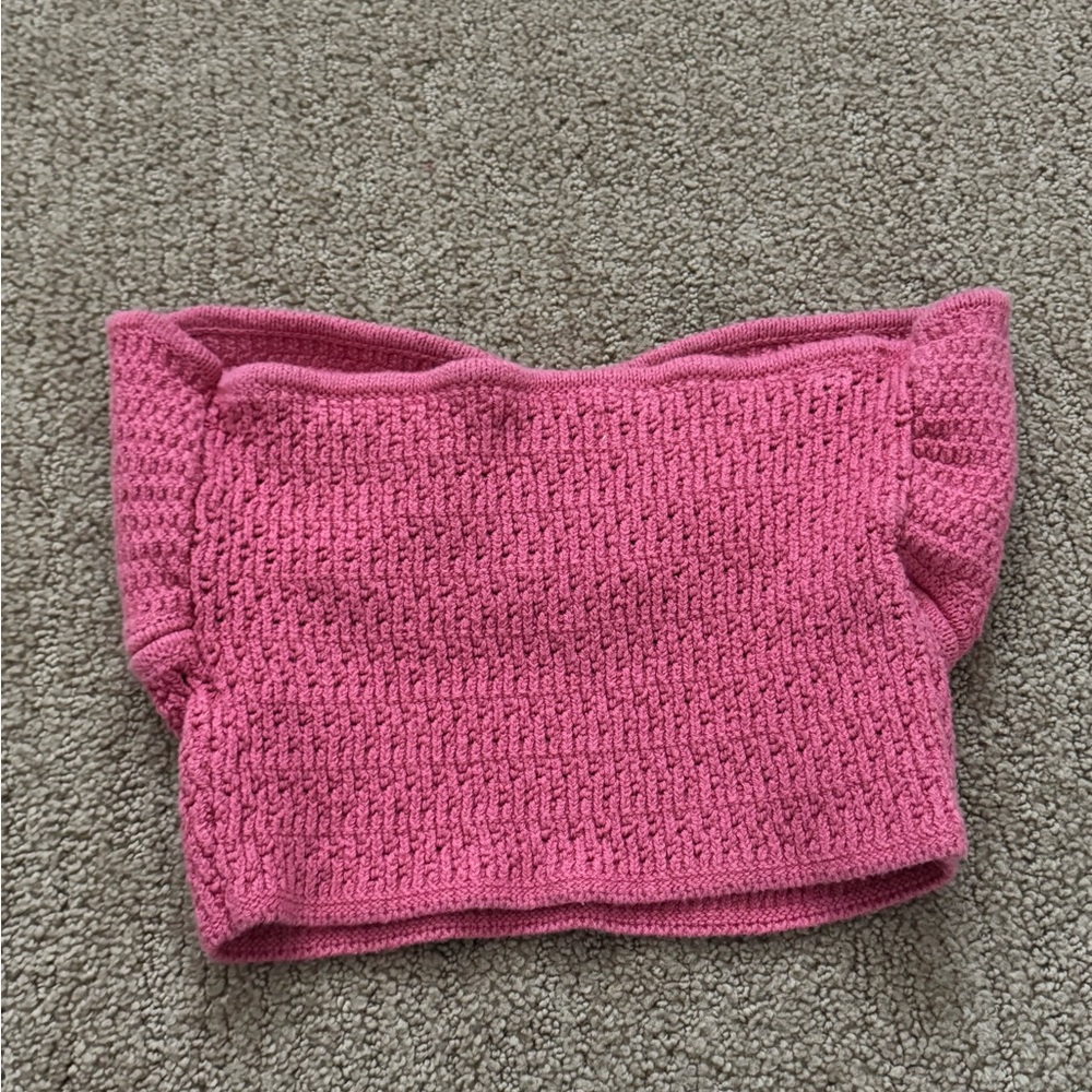 Pink Knit Tube Top - Picture 3 of 3